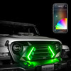 XKGLOW XKchrome LED Grill Kit with DRL Sequential Turn for Jeep Wrangler and Gladiator for 07-25 Jeep Wrangler JK, JL, & Gladiator