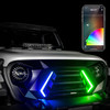 XKGLOW XKchrome LED Grill Kit with DRL Sequential Turn for Jeep Wrangler and Gladiator for 07-25 Jeep Wrangler JK, JL, & Gladiator