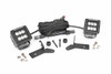 Rough Country 70052 2in LED Cube Light Lower Windshield Kit Black Series for 18-25 Jeep Wrangler JL & Gladiator JT