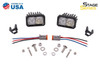 Diode Dynamics DD6406P Stage Series 2" SSC2 Rectangular LED Pod Pair White Output Amber Backlight Pro SAE Fog Pair