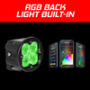 XKGLOW XK065003-S-KIT 2pc Fog Light C3 SAE Cube Light Kit with XKchrome Smartphone App with Spot Beam