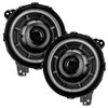 Oracle Lighting Oculus 9" Bi-LED Projector Headlights with White Halo Ring & Heated Lens, Flush Mount Tail Lights & Racetrack Panel in Standard Red for 20-25 Jeep Gladiator JT