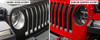 Oracle Lighting Oculus 9" Bi-LED Projector Headlights with White Halo Ring & Heated Lens, Flush Mount Tail Lights & Racetrack Panel in Standard Red for 20-25 Jeep Gladiator JT