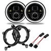 Oracle Lighting 5769J-001 7" High Powered Projector LED Headlight Pair with White Halo Ring