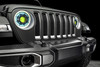 Oracle Lighting Oculus 9" Bi-LED Projector Headlights with White Halo Ring & Heated Lens & & Flush Mount Tail Lights in Black Out Tinted for 18-25 Jeep Wrangler JL