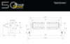 Diode Dynamics DD5035 50" Stage Series Straight LED Light Bar Single Row with White Combo Beam Pattern