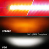 XKGLOW XK064006-FS-KIT Fog & Strobe LED Razor SAE Light Bar - 6" Kit