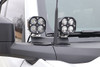 LoD Offroad BLM2101 Black Ops Double A-Pillar Base Light Mount in Black Texture for 21-25 Ford Bronco with a BLACK OPS Front Bumper