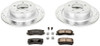 Power Stop K1630 Rear Z23 Evolution Sport Performance 1-Click Brake Kit for 09-13 Jeep Compass & Patriot MK