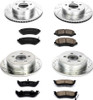 Power Stop K2162 Front & Rear Z23 Evolution Sport Performance 1-Click Brake Kit for 03-07 Jeep Liberty KJ