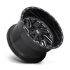 Fuel Offroad Wheels Triton D581 Gloss Black Milled 17x9 -12mm Offset 5x114.3 (5x4.5),5x127 (5x5)