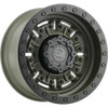 Black Rhino Wheels Abrams Olive Drab Green 17x9.5 -18mm Offset 5x127 (5x5) | Fits Jeep Wrangler 07-Up and Jeep Gladiator