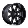 Fuel Offroad Wheels Darkstar FC853 Gloss Black Milled 22x10 -18mm Offset 5x127 (5x5),5x139.7 (5x5.5) | Fits Jeep Wrangler 07-Present and Jeep Gladiator