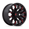 Fuel Offroad Wheels Flame 14 D823 Gloss Black Milled Red Tint 20x9 1mm Offset 6x135