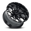 Hardrock Offroad Wheels Horseshoe H713 Gloss Black Milled 20x10 -19mm Offset 5x127 (5x5),5x139.7 (5x5.5) | Fits Jeep Wrangler 07-Present and Jeep Gladiator