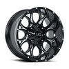Hardrock Offroad Wheels Horseshoe H713 Gloss Black Milled 22x10 -25mm Offset 5x127 (5x5),5x139.7 (5x5.5) | Fits Jeep Wrangler 07-Present and Jeep Gladiator