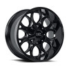 Hardrock Offroad Wheels Horseshoe H713 Gloss Black 20x9 0mm Offset 5x127 (5x5),5x139.7 (5x5.5) | Fits Jeep Wrangler 07-Present and Jeep Gladiator