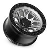 Lock Offroad Wheels Commando Matte Grey with Matte Black Ring 17x9 -12mm Offset 5x127 (5x5)| Fits Jeep Wrangler 07-Up and Jeep Gladiator