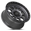 Lock Offroad Wheels 50CAL Matte Grey With Matte Black Ring 17x9 0mm Offset 5x127 (5x5)| Fits Jeep Wrangler 07-Up and Jeep Gladiator