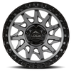 Lock Offroad Wheels Lunatic Matte Grey With Matte Black Ring 17x9 1mm Offset 5x127 (5x5)| Fits Jeep Wrangler 07-Up and Jeep Gladiator