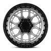 Lock Offroad Wheels Commando Matte Grey with Matte Black Ring 20x10 -18mm Offset 5x127 (5x5)| Fits Jeep Wrangler 07-Up and Jeep Gladiator