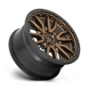 Fuel Offroad Wheels Rebel D681 Bronze with Black Lip 20x9 1mm Offset 8x180