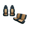 Rugged Ridge Seat Cover Kit Black/Tan 91-95 Jeep Wrangler YJ