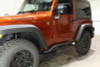Fishbone Offroad 07-18 Jeep JK 2 Door Wrangler JK Steel Rock Sliders - Blk Textured Powdercoat