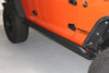 Fishbone Offroad 07-18 Jeep Wrangler JK 4 Door Rubicon Steel Rock Slider - Black Textured Powdercoat