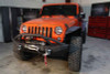 Fishbone Offroad 07-18 Jeep Wrangler Front Winch Bumper W/LEDs Full Width - Blk Texured Powdercoated