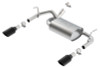 Borla 12-14 Jeep Wrangler JK 2/4Dr Rr Section ATAK Single Square Rlld Angle-Cut Black Chrome Exhaust