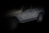 DV8 Offroad 07-18 Jeep Wrangler JK Plated Steel Rock Slider Steps - Matte Black (4 Door Only)