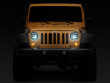 Raxiom 97-18 Jeep Wrangler TJ/JK Axial 7-Inch LED Headlights w/ DRL- Black Housing (Clear Lens)