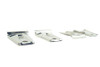 Kentrol 4-Pieces Door Hinge Overlays - Polished Silver |30020