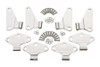 Kentrol 8-Pieces Body Door Hinge Set - Polished Silver |30581