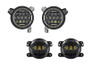 Quake LED 9in RGB Headlight/4in Fog Light Set |QTE686-Fits Jeep Wrangler JL / Jeep Gladiator JT