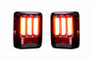 RECON Scanning Bar-Style LED Tail Lights - Smoked Lens |264234LEDBK-Fits Jeep Wrangler JK