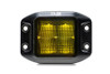 DV8 Offroad 3in Elite Series LED Amber Flush Mount Pod Light - Single Pod, No Wiring Harness |BE3FMW40W-A