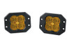 Diode Dynamics SS3 Yellow Sport Flush Mount LED Pod Pair, Flood - Amber |DD6925P