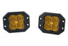 Diode Dynamics SS3 Yellow Pro Flush Mount LED Pod Pair, Flood - Amber |DD6941P