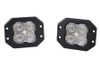 Diode Dynamics SS3 White Pro Flush Mount LED Pod Pair, SAE Fog - Amber |DD6930P