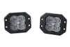 Diode Dynamics SS3 White Pro Flush Mount LED Pod Pair, Flood - Red |DD6933P