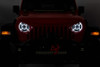 Rough Country 9in DRL Halo LED Headlights |RCH5300-Fits Jeep Gladiator JT / Jeep Wrangler JL