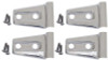 Kentrol 4-Pieces Door Hinge Overlays - Polished Silver