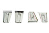 Kentrol 4-Pieces Door Hinge Overlays - Polished Silver