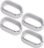 Kentrol 4-Pieces Interior Door Handle Bezels - Polished Silver