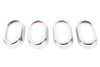 Kentrol 4-Pieces Interior Door Handle Bezels - Polished Silver