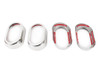 Kentrol 4-Pieces Interior Door Handle Bezels - Polished Silver