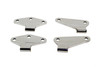 Kentrol 4-Pieces Body Door Hinge Set - Polished Silver