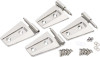 Kentrol 4-Pieces Door Hinge Set - Polished Silver